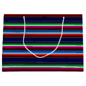 青、オレンジ、ホットピンク、緑のメキシコのサラプ ラージペーパーバッグ (正面)