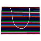 青、オレンジ、ホットピンク、緑のメキシコのサラプ ラージペーパーバッグ (裏面)