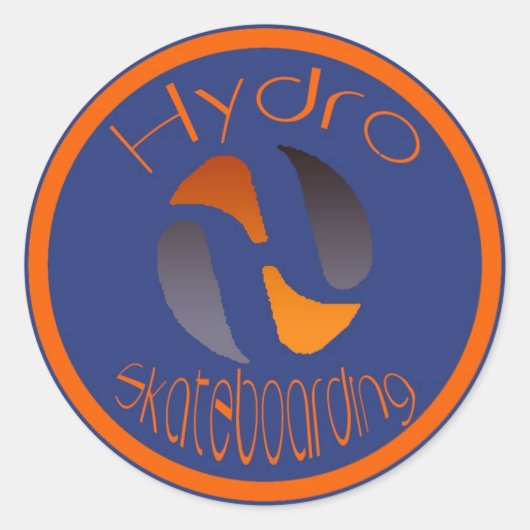 青/オレンジ ラウンドシール (正面)