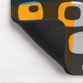 青、オレンジ、灰色のレトロの抽象美術 マウスパッド (コーナー)