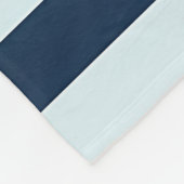 青、オレンジ、白のストライプ フリースブランケット (角)