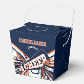 青、オレンジ、白のチアリーダー フェイバーボックス (正面)