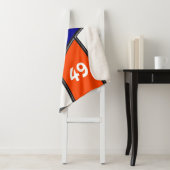 青、オレンジ、白のバレーボールブランケット シェルパブランケット (インサイチュ)