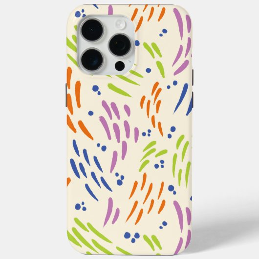 青、オレンジ、紫、緑、クリームの流れ Case-Mate iPhoneケース (裏面)