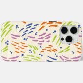 青、オレンジ、紫、緑、クリームの流れ Case-Mate iPhoneケース (裏面 (横))