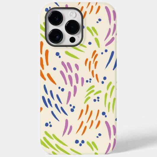 青、オレンジ、紫、緑、クリーム色の流れ Case-Mate iPhoneケース (裏面)