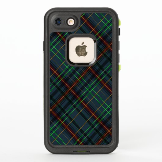 青、オレンジ、緑のタータン柄... LifeProof iPhoneケース (裏面)