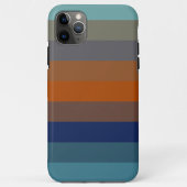 青、オレンジ、緑、グレイのストライプ Case-Mate iPhoneケース (裏面)