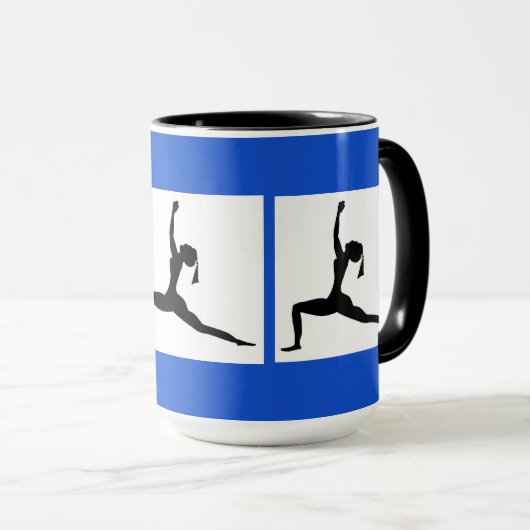 青/カスタマイズ色/コンボコーヒーマグ/カップ マグカップ (正面右)