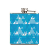 青、カッコいい、モダントレンディーの重なる三角形 フラスク (裏面)