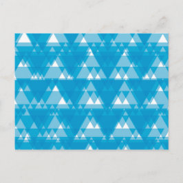 青、カッコいい、モダントレンディーの重なる三角形 ポストカード