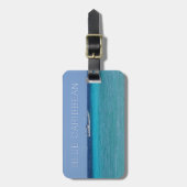 青(カリブのカスタマイズ可能) ラゲッジタグ (正面縦)