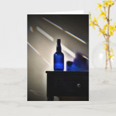 青、カード カード (黄色い花)