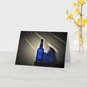 青、カード カード (黄色い花)