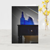 青、カード カード (黄色い花)