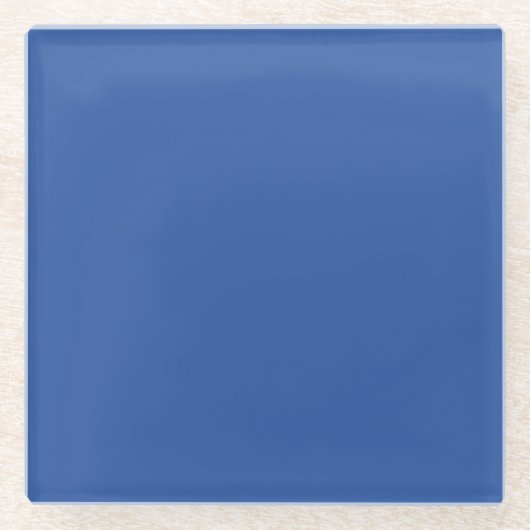 青 ガラスコースター (正面)