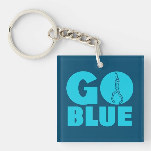 青  キーホルダー (正面)