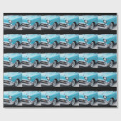 青、ギフト用包装紙の1957年のChevy。 ラッピングペーパー (フラット)