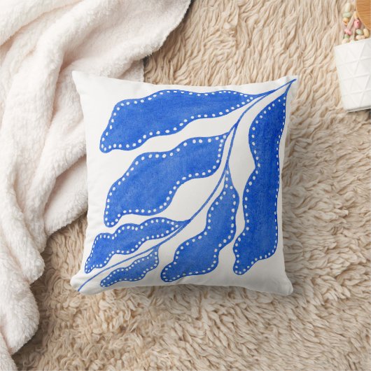 青 クッション (ブランケット)