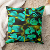 青 クッション (ブランケット)