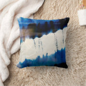 青 クッション (ブランケット)