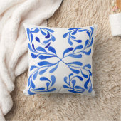 青 クッション (ブランケット)