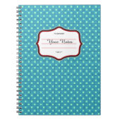 青（グラフィカル） （白） ノートブック (正面)