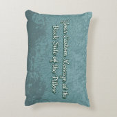 青 – グレー翼アクセント枕 アクセントクッション (裏面(縦))