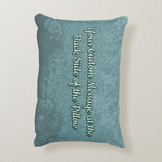 青 – グレー翼アクセント枕 アクセントクッション (裏面(縦))