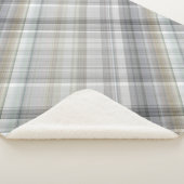 青/グレー/タンプレイド シェルパブランケット (3/4)