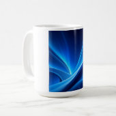 青 コーヒーマグカップ (正面左)