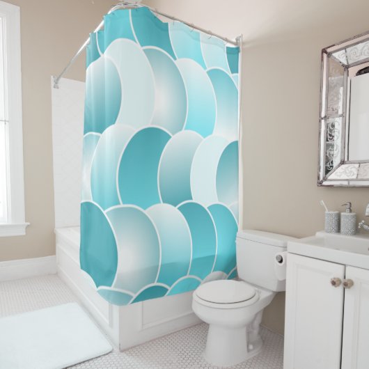 青 シャワーカーテン (インサイチュ)