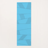青、シンプル、エレガント抽象芸術線パターン ヨガマット (裏面)