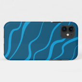 青、シンプル、モダン波カッコいい抽象化 Case-Mate iPhoneケース (裏面(横))