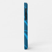 青、シンプル、モダン波カッコいい抽象化 Case-Mate iPhoneケース (裏面/左)