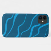 青、シンプル、モダン波カッコいい抽象化 Case-Mate iPhoneケース (裏面(横))