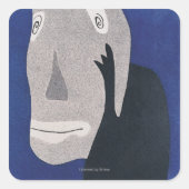 青 スクエアシール (正面)