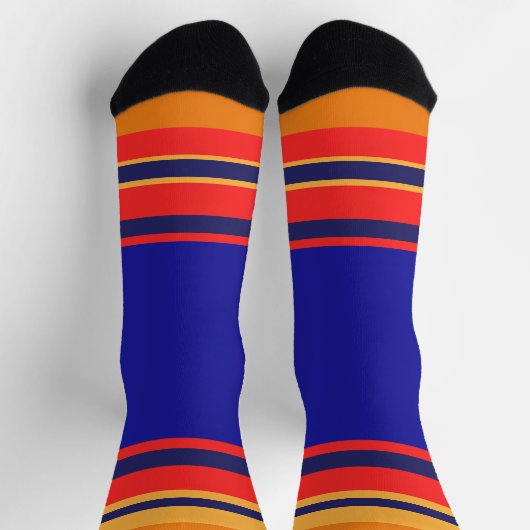 青+ストライプ ソックス (上部)