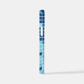 青，タイル，モザイク iPhoneケース (右側面)