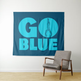 青   タペストリー