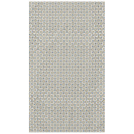 青、タン、白、および茶色の円の正方形パターン テーブルクロス