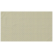 青、タン、黄、茶色の円の正方形パターン テーブルクロス (正面(横))