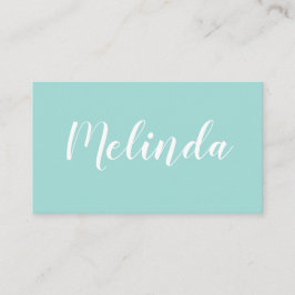 青/ターコイズの最小主義の粋な名刺 名刺