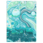 青、ターコイズの海の波と泡 クリップボード (裏面)