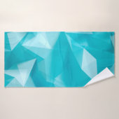 青、ターコイズの背景(結晶あり)、三角形 バスタオル (バスタオル)