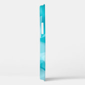 青、ターコイズの背景（結晶、三角形） Case-Mate iPhoneケース (裏面 / 右)