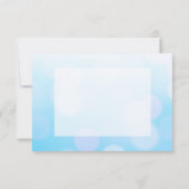 青、ティール（緑がかった色）、白マンダラありがとうご注意 サンキューカード (裏面)