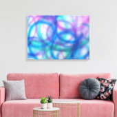 青、ティール(緑がかった色)、紫のパターン。 キャンバスプリント (インサイチュ (リビング))