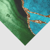 青/ティール（緑がかった色）/紫アゲート付き/金ゴールドグリッター静脈 薄葉紙 (詳細)