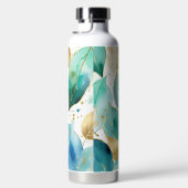 青、ティール（緑がかった色）、金ゴールド ウォーターボトル (右面)